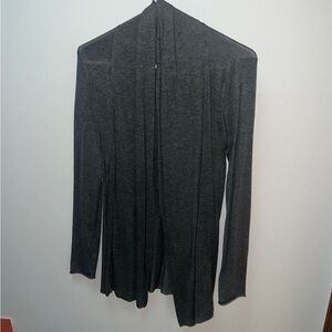 Express gray long open cardigan size small